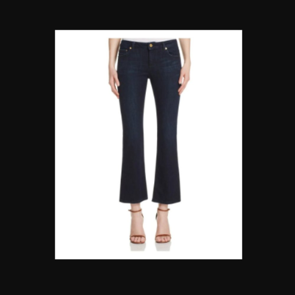 MICHAEL KORS IZZY CROPPED FLARE JEANS in STELLAR WASH  10w +MEASUREMENTS New
